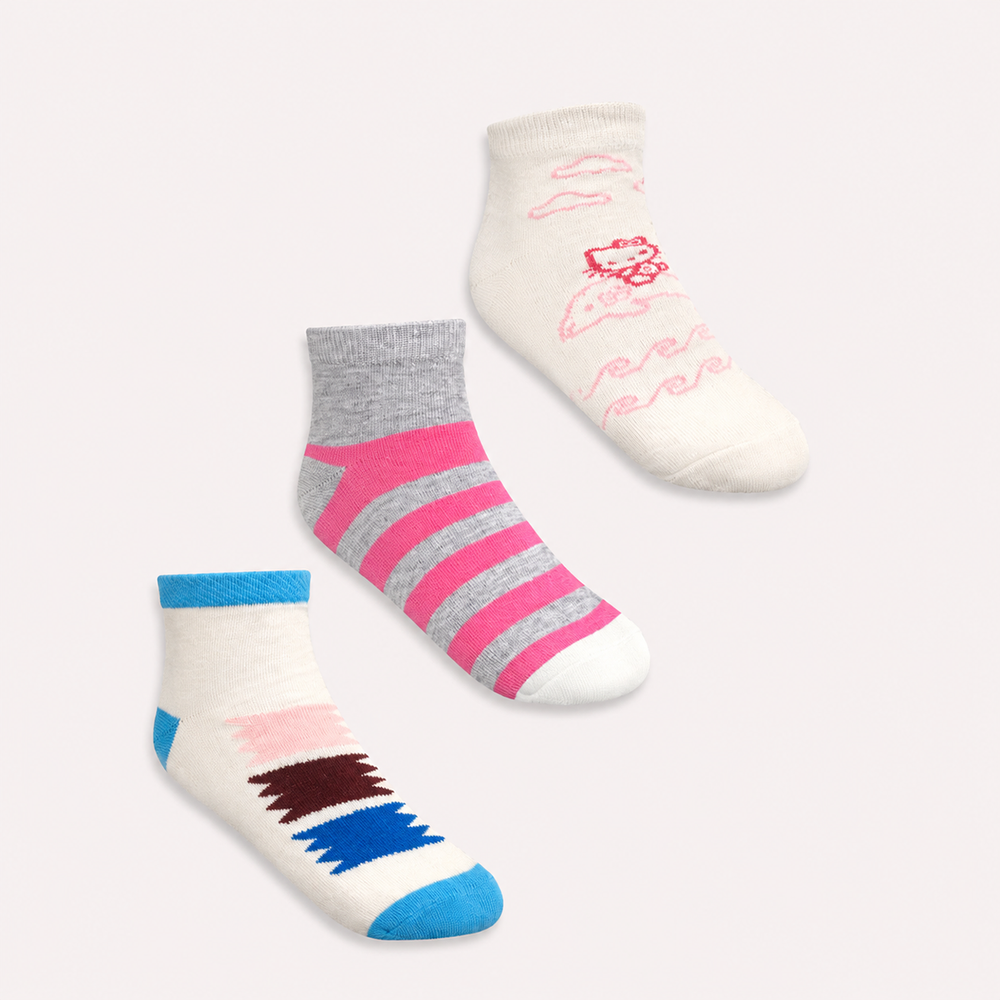 Happy Feet Kids Socks — Egyptian Cotton Hello Kitty, 6-Pack