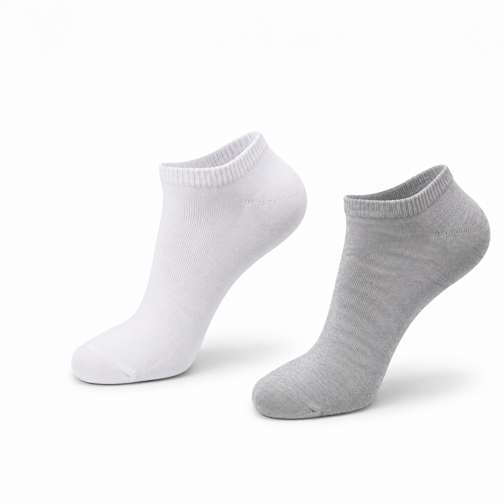 3 White  And 3 Gray unisex Socks